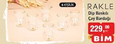 RAKLE DİP BASKILI ÇAY BARDAĞI 6 KİŞİLİK RAKLE DİP BASKILI ÇAY BARDAĞI 6 KİŞİLİK
